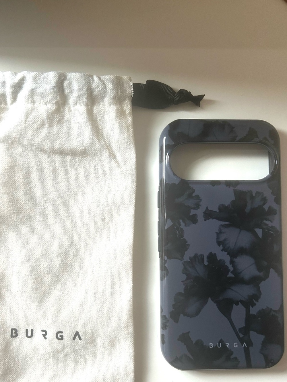 Burga Black Floral Gloss Google Pixel 10 Phone Case - Protective Designer Style